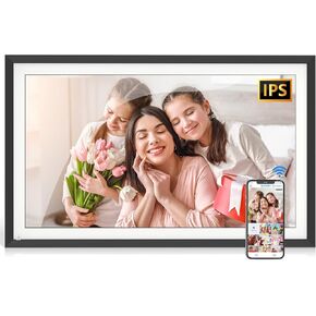 FULLJA 10.1-inch Smart WiFi Electronic-Photo-Frame - Auto Rotation, Motion Sensor, 1280x800 IPS Touch Screen, Slideshow, 16GB, Share Photo and Video via VPhoto APP, Free Cloud, Gift for Family Friends