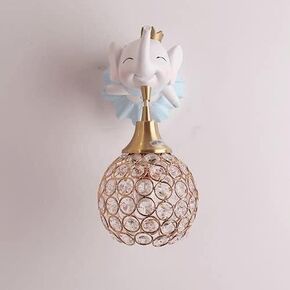 Cartoon Room Wall Lamp Crystal Lampshade Design Wall Lamp Resin Wall Lamp Nursery Decorative Wall Lamp,for Living Room