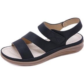 Women's Summer Casual Slide Sandals with Adjustable Straps & Cushioned Arch Support | Comfortable Beach Walking Shoes for Women, Breathable Vacation Footwear