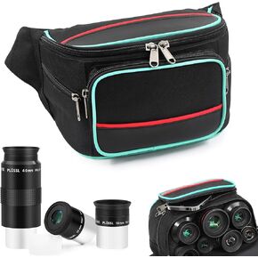 Astromania 1.25 Inch 10mm 17mm 40mm Eyepiece Set - Bundle with - Multipurpose Telescope Bag