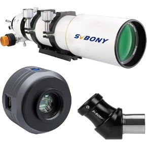 SV503 Refractor Telescope, 80mm F7 Refractor OTA Bundle with SV222 45 Degree Diagonal Mirror with SC715C Planetary Camera, 1.45μm Micro Pixel IMX715 Astronomy Camera, for Planetary Photography
