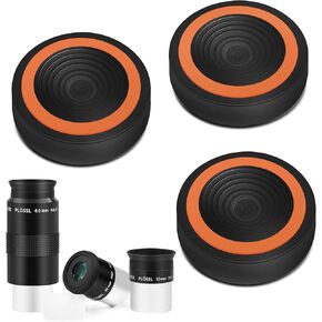 Astromania 1.25 Inch 10mm 17mm 40mm Eyepiece Set - Bundle with - Anti-Vibration Pads