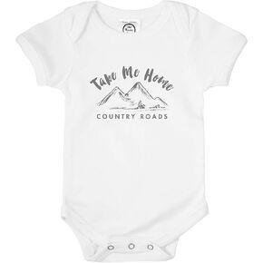 The Spunky Stork Take Me Home Country Roads Organic Cotton Baby Bodysuit