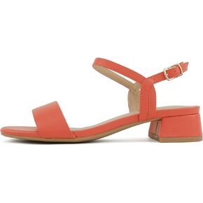 Soda “Episode" ~ Women Square Toe Ankle Strap Low Heeled Sandals