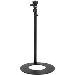 Amaran Base Stand with Adjustable Height Integrated Locking Wheel and Weighted Steel Base (Black)