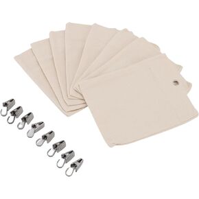 Yosoo Outdoor Curtain Sand Bags, Drapery Weights, Canvas Curtain Weights for Tablecloth, Flags, Picnic Mat with Clamps, Self Adhesive Closure