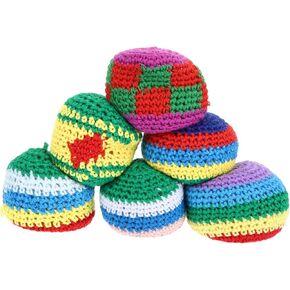 BESPORTBLE 6Pcs Knit Sandbags for Fun Tossing Games Educational Bean Bags for Hand Eye Coordination Random Colors for Parties and Outdoor Activities Random Color