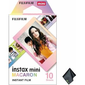 FUJIFILM INSTAX MINI Macaron Instant Film (10 Exposures) + Microfiber Cleaning Cloth