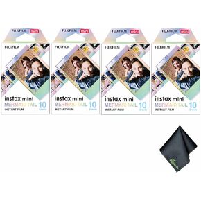 FUJIFILM INSTAX MINI Mermaid Tail Instant Film (40 Exposures) + Microfiber Cleaning Cloth