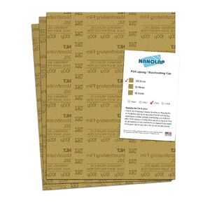 PSA Microfinishing Film, 3 Pc 100 Micron (120 Grit) Adhesive Polishing Paper, 8-1/2" x 11" Fine Sanding Film For Scary Sharp Sharpening System, Lapping, or Polishing Jewelry, Aluminum Oxide AO