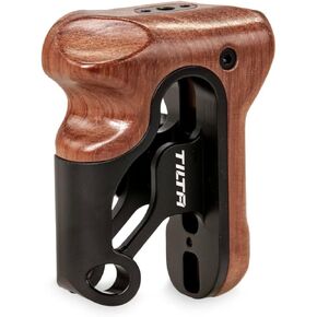Tilta Left Side Wooden Handle 1/4"-20 with Locating Pins (Type II), Black
