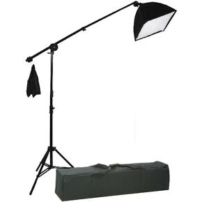 Fancierstudio H1sb Video Lighting Kit Softbox Lighting Kit 400 Watt Boom Stand with Softbox
