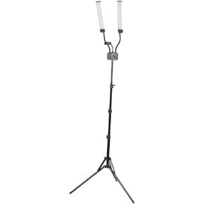 Double Arms Live Streaming Light, Dimmable LED Aluminum Alloy Double Arms Fill Light 3000K‑6500K with Phone Holder for (US Plug)