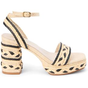 Matisse Womens Lyla Ankle Strap Block Platform Casual Sandals Casual High Heel 3" & Up - Blue