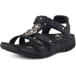 Therafit Charlotte Women's Embossed Jeweled Sandal for Plantar Fasciitis/Foot Pain