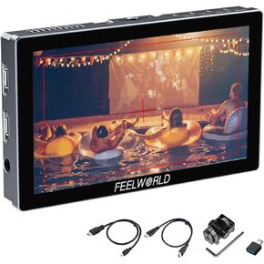 P6X 5.5 4K HDMI Camera Field Monitor, 1000nits Brightness HDR Touch Screen with 3D LUT Waveform 9:16 Marker Aluminum Alloy DSLR Video Monitor for Filmmaking with All HDMI Cameras