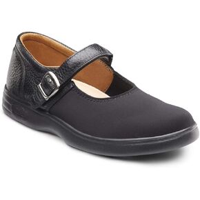 Dr. Comfort Merry Jane Diabetic Shoes for Women-Therapeutic Dress Shoes w/Gel Inserts & Removable Insoles, Black/LYC 5.5 Wide (C-D)