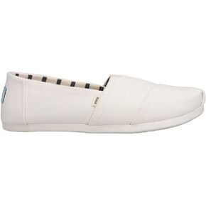 TOMS Womens Alpargata Canvas Slip On Flats Casual - White