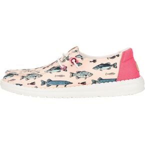 HEYDUDE Wendy Fish Lure Bubblegum Size 7, Women’s Shoes, Slip-on Loafers, Comfortable & Light-Weight