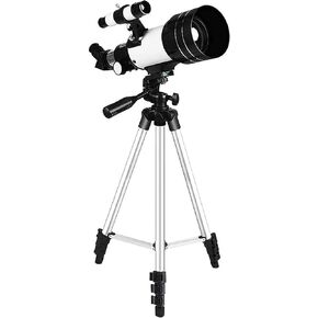 70mm Refractor Telescope for Beginners, Portable Entry-Level Astronomical Telescope with Bright Optical Lens