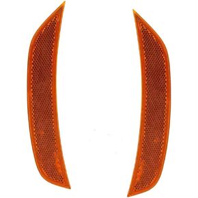 Pair of Reflector Lights Plastic-Housing Material Front Right Front Left Assembly-Assembly/Single Screwin-Attachment Method Amber-Lens 8-6 Est-Applications Ending Soon-Bulb Type