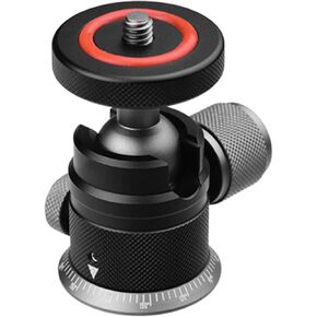 Aluminum Ball Head Mount 360 Degree Rotating Panoramic Tripod Adapter for DSLR Smartphone 3KG Load