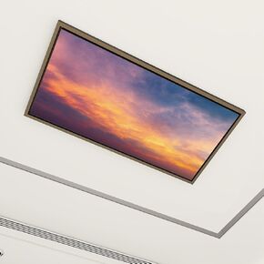 6 Pack Fluorescent Light Covers for Ceiling Lights Ukrainian landscape panoramic photo wheat field blue sky Decorative Magnetic Fluorescent Light Filters for Classroom Office Home 4x2 ft