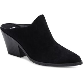 Womens Nia Suede Slip On Mules Black 9 Medium (B,M)