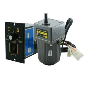 15W MICRO AC Motor 220V 50/00Hz محرك غير متزامن محرك محرك 10 مم + وحدة تحكم السرعة 1350 دورة في الدقيقة لآلة التغليف (0-280 دورة في الدقيقة)