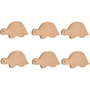 Drawer Pulls， Wood Pull Handles ，Cabinet Pulls Handles 6Pcs Children'S Wooden Handle Cabinet Door Drawer Wooden Handle Furniture Punch Free Paste Single Hole Jellyfish Whale Handle Whale(Octopus)