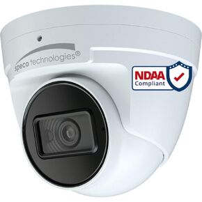 SPECO-Technologies O4VT2 4MP Network Poe Turret Dome IP كاميرا IP ، دليل على Vandal في الهواء الطلق ، زاوية عريضة 2.8 ملم ، رؤية ليلية 65 قدمًا ، H.265 ، مقاومة للماء ، ومتوافقة مع الكاميرا مع نظام Speco ، NDAA متوافق