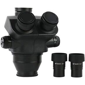 7X-50X Stereo Microscope Trinocular Microscope Head + WF10X/22mm Eyepiece Rubber Eye-Guards Microscope Accessories (Color : C) (A)