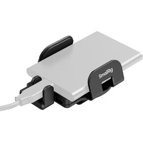 SMALLRIG Universal SSD Holder with Cold Shoe Cable Clamp, 40-60mm Wide Clamping, SSD Mount Bracket for MagSafe, for Samsung T5 T7 SSD, for SanDisk SSD, Compatible with iPhone and Camera Cage - 5196