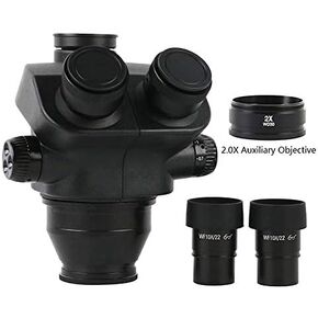 Microscope 7X-50X Stereo Microscope Trinocular Microscope Head + WF10X/22mm Eyepiece Rubber Eye-Guards Microscope Accessories (Color : A) (C)