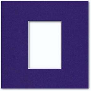12x12 Matting for 5x7 Photograph or Artwork 4-Ply Bevel Cut Acid Free Matboard for Picture framing (White)