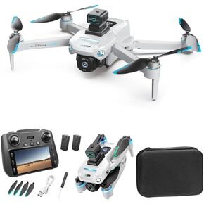 GPS بدون طيار مع كاميرا 8K UHD EIS للبالغين ، 5G WiFi FPV RC Quadcopter مع محركات بدون فرش ، وضع التدفق البصري ، تجنب العقبات ، عودة السيارات ، اتبعني ، بطاريتين (أسود)
