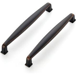 Ravinte 10 Pack Solid 6-1/4 Inch Cabinet Handles Matte Black Pulls for Kitchen Drawers, Cabinets, Cupboards - Hardware Handles