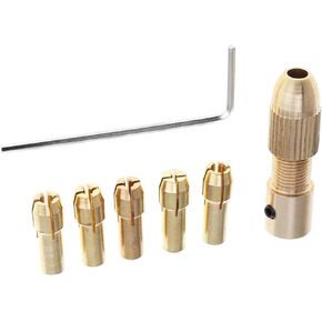 7pcs 5.05mm Mini Self Tightening Drill Chucks Support 0.5-3.0MM Drill Bit Fit for ABS Board/Light Board Punch Chuck