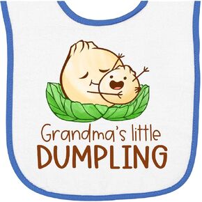 inktastic Grandma's Little Dumpling Baby Terry Cloth Bib