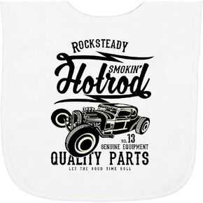inktastic Smokin Hotrod Baby Terry Cloth Bib