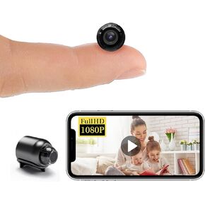Small Wireless WiFi IP Camera, HD1080P Portable Mini Camera with Video Recording Live Feed,Baby Monitor,Nanny Cam,with Night Vision,Motion Detection,Cloud Storage for Security with iOS Android APP
