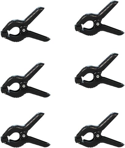 Foto&Tech Heavy Duty Muslin Clamps 6-Pack Set of 4.5 inch Compatible with Photography Photo Studio Backdrops/Backgrounds/Photo Paper/Light Reflector (6 Pack) in Saudi Arabia