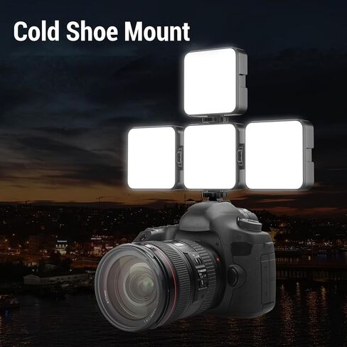 RGB Video Light ، 8 مستويات تعديل الفوتوغرافي محمولة ضوء ، 9 تأثيرات مشهد FX ، ضوء الكاميرا LED مع 3 حوامل أحذية باردة 1/4in ثقب المسمار لفكر ، البث المباشر in Saudi Arabia