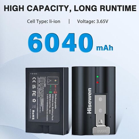 2-Pack 6040mAh Rechargeable Batteries with Charger Station for Ring-Doorbell Camera 2/3/4, Spotlight Camera and Stick Up Cam in Saudi Arabia