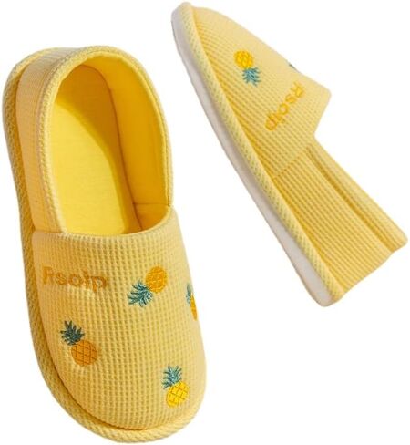 Kawaii Fuzzy Strawberry Slippers Cute Soft Warm Cozy House Slippers Winter Fluffy Funny Shoes in Kuwait