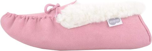 SNUGRUGS Womens Wool Lined Moccasin Slippers with Soft Sole & Wool Cuff in Saudi Arabia