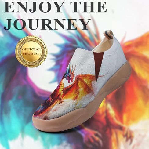 Onehorse Footwear for Womens Comfortable Loafers Painted Travel Shoes Casual Breathable Slip-Ons in Kuwait