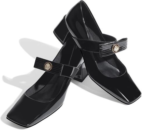 Womens Mary Jane Shoes Pumps Low Heels Closed Squera Toe Chunky Comfortable Dress Shoes Bow Tie Wedding Bride in Saudi Arabia