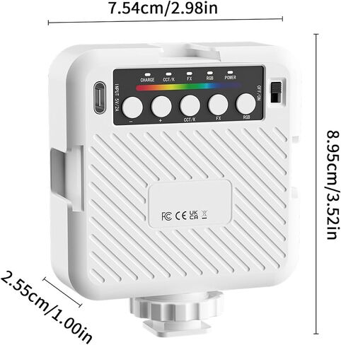 RGB Video Light LED Camera Light Portable Photography Light CRI 95+ 3000-6500K FX Effects for Various Scenes (White) in Saudi Arabia