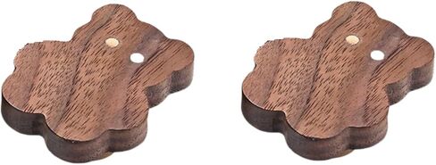Drawer Pulls， Wood Pull Handles ，Wood Pull Handles 2Pcs Animal Log Hook Wardrobe Cabinet Handle Children's Room Door Knob Black Walnut Tyrannosaurus Rex(Black Walnut,Dog) in Saudi Arabia